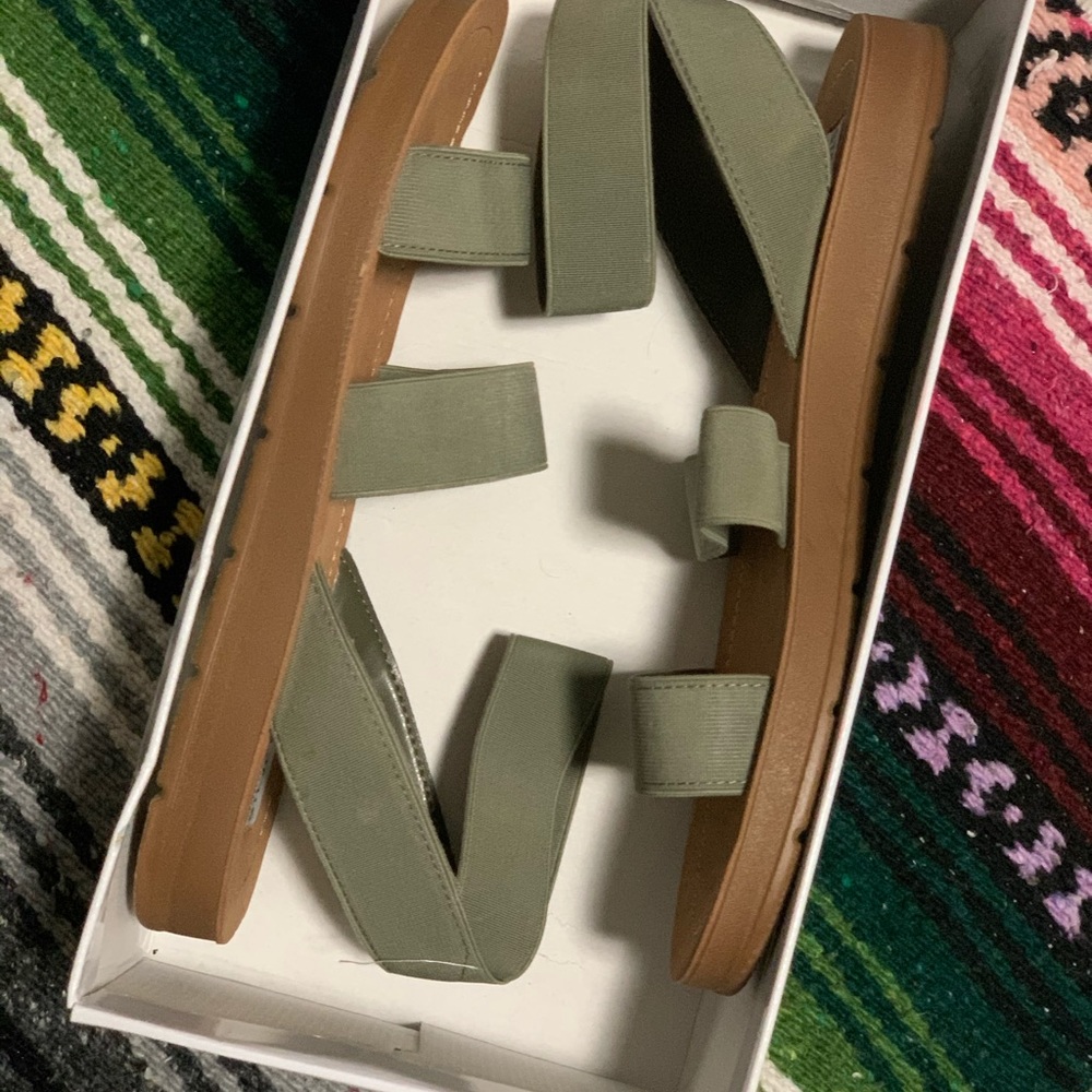 Steve Madden Green Strappy Sandals